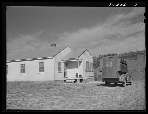 Rural home built by FSA (Farm Security Administration) for Howard H. Smith from Galax. Defense worker on J.T. Nolley's farm. Riner, Virginia, near Radford