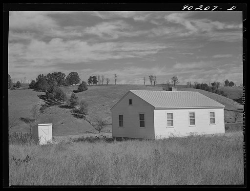Rural home built by FSA (Farm Security Administration) for defense workers on property leased from farmers near Radford, Virginia
