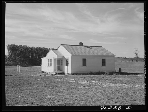 Rural home built by FSA (Farm Security Administration) defense workers on property leased from farmers near Radford, Virginia