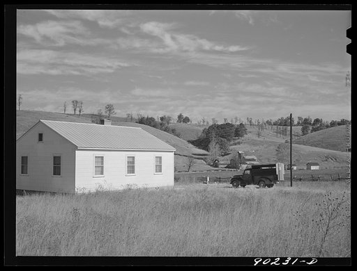 Rural home built by FSA (Farm Security Administration) for Howard H. Smith from Galax. Defense worker on J.T. Nolley's farm. Riner, Virginia, near Radford