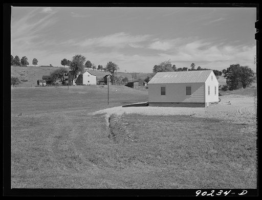 T.H. Walter's farm near Radford, Virginia. FSA (Farm Security Administration) built rural home for Floyd W. Fleming, defense worker from Spencer, North Carolina