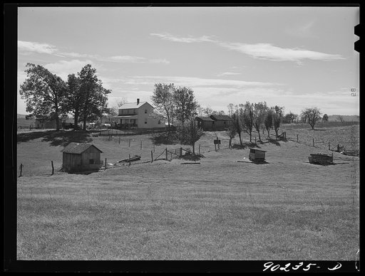 E. Wesley Altizer's farm on which FSA (Farm Security Administration) built a rural home for defense worker Hasan Charles Bellhasan. Near Radford, Virginia