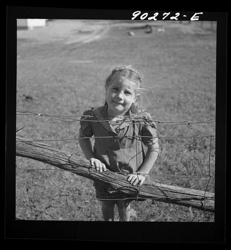 Untitled photo, possibly related to: Phyllis Fleming, daughter of defense worker, Floyd W. Fleming from Spencer, North Carolina, who lives in new rural home built by FSA (Farm Security Administration) on T.H. Walter's farm near Radford, Virginia