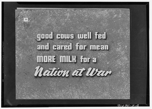 More milk for victory, a filmstrip prepared by the FSA (Farm Security Administration) in September, 1942. Frame number thirty
