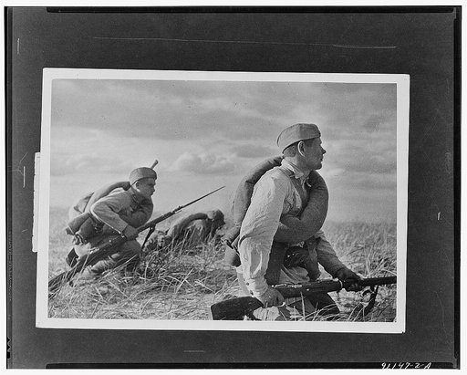 Red infantry on the move during the autumn maneuver of troops of the Kiev military district in the Odessa region of Ukrainian Soviet Republic