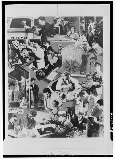 Composite paste-up designed for the Surburban Ddivision of the U.S. Resettlement Administration