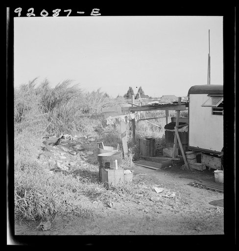 Untitled photo, possibly related to: Migrant laborers camped beside a packinghouse in Belle Glade, Florida