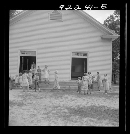 Untitled photo, possibly related to: Services are over. Wheeley's Church, Gordonton, Person County, North Carolina