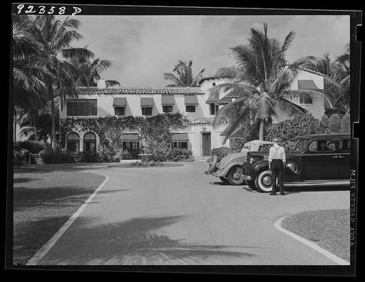 Untitled photo, possibly related to: Part of Florida home in wealthy residential section. Miami Beach, Florida