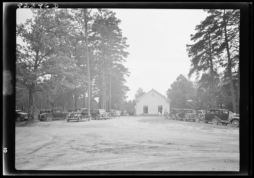 Untitled photo, possibly related to: Wheeley's Church and grounds. Person County, North Carolina