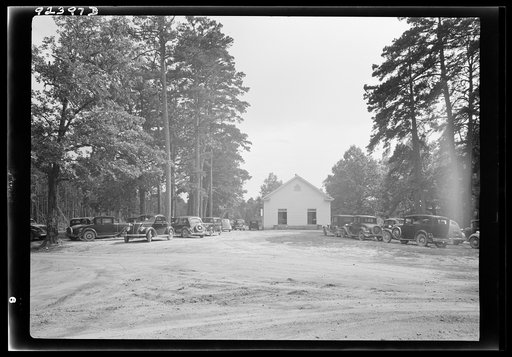 Untitled photo, possibly related to: Wheeley's Church and grounds. Person County, North Carolina