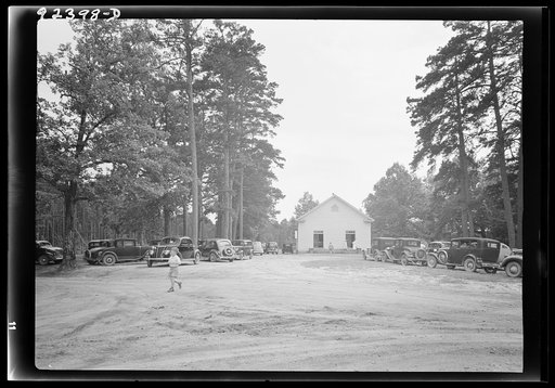 Untitled photo, possibly related to: Wheeley's Church and grounds. Person County, North Carolina