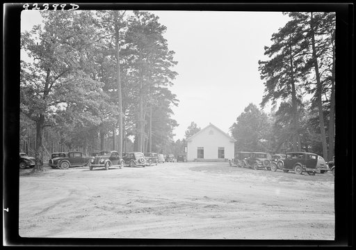 Untitled photo, possibly related to: Wheeley's Church and grounds. Person County, North Carolina