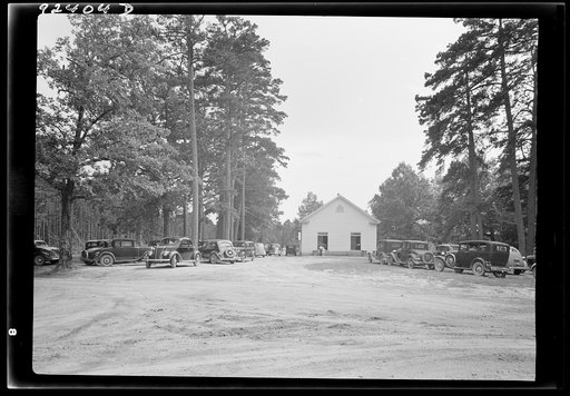 Untitled photo, possibly related to: Wheeley's Church and grounds. Person County, North Carolina