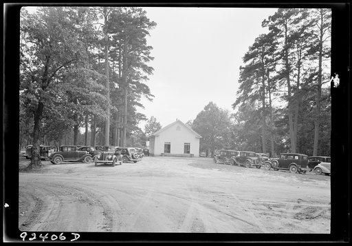 Untitled photo, possibly related to: Wheeley's Church and grounds. Person County, North Carolina
