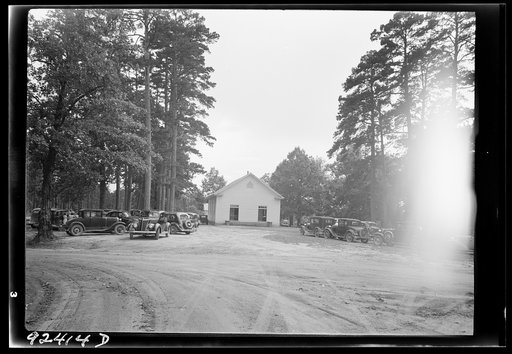 Untitled photo, possibly related to: Wheeley's Church and grounds. Person County, North Carolina