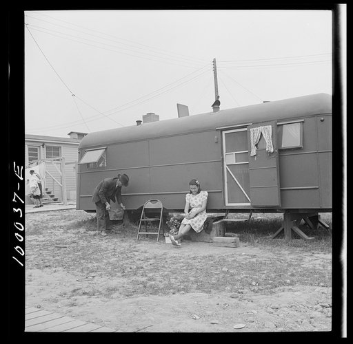Arlington, Virginia. FSA (Farm Security Administration) trailer camp project for Negroes. Single type trailer