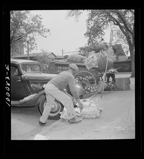 Washington, D.C. Scrap salvage campaign, Victory Program. People unloading trash to sell to a retail junk company