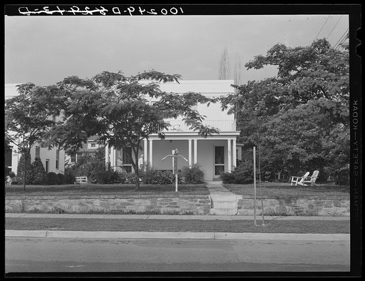 Untitled photo, possibly related to: Chevy Chase, Maryland. Mrs. Harper's tourist home just over the District line, at 5530 Wisconsin Avenue