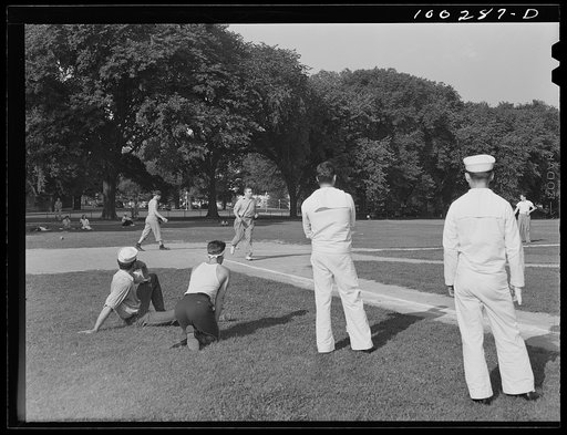 Washington, D.C. Baseball games are held daily on the fields at the Ellipse