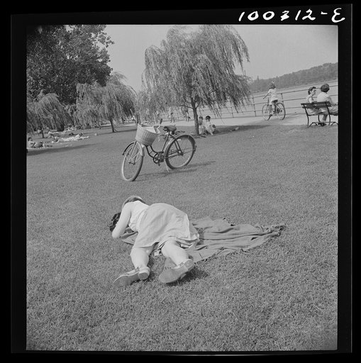 Washington, D.C. Cyclist at Haines Point [i.e. Hains Point] on Sunday