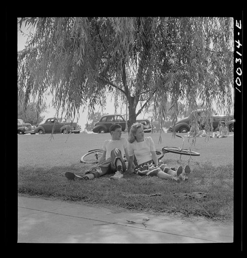 Washington, D.C. Sunday cyclist at Haines Point [i.e. Hains Point