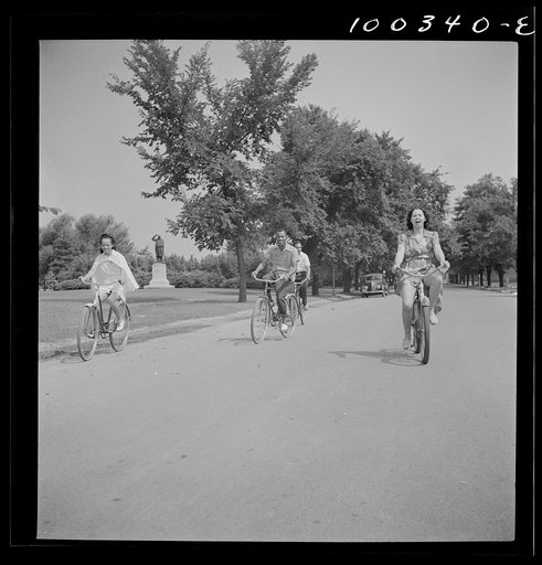 Washington, D.C. Sunday cyclist in East Potomac Park