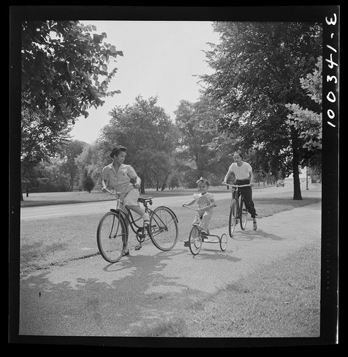 Sunday cyclists in East Potomac Park, Washington, D.C.