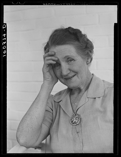 Untitled photo, possibly related to: Chevy Chase, Maryland. Mrs. Harper, who runs a tourist home at 5530 Wisconsin Avenue. She charges two dollars to two dollars and fifty cents a night and most guests stay until they find an apartment, because it is cheaper than hotels in town