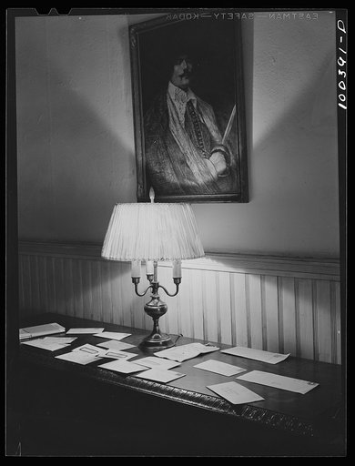 Untitled photo, possibly related to: Washington, D.C. Morning mail in the front hall of Mr. Cracke's boardinghouse in the old Roosevelt home at 1733 N Street, N.W.