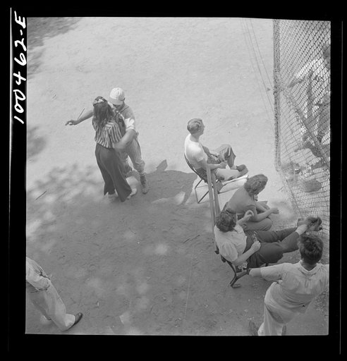 Untitled photo, possibly related to: Washington, D.C. Spectators at a baseball game: wives, sweethearts and children of the players; passersby and regular fans