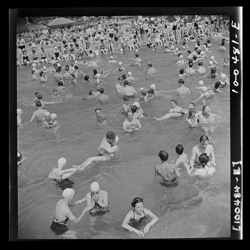 Washington, D.C. Sunday swimmers at the municipal swimming pool