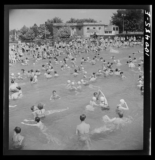 Washington, D.C. Sunday swimmers at the municipal swimming pool
