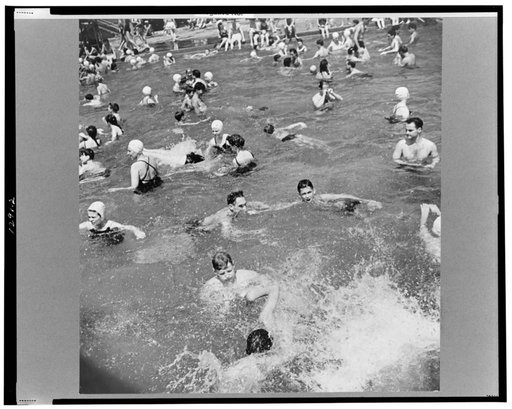 Washington, D.C. Sunday swimmers at the municipal swimming pool
