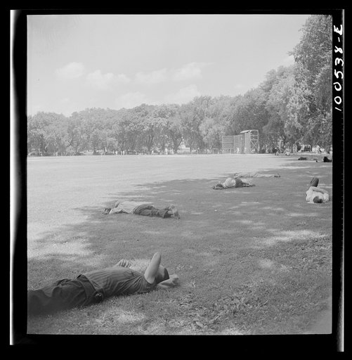 Untitled photo, possibly related to: Washington, D.C. Ellipse Park on a hot Sunday
