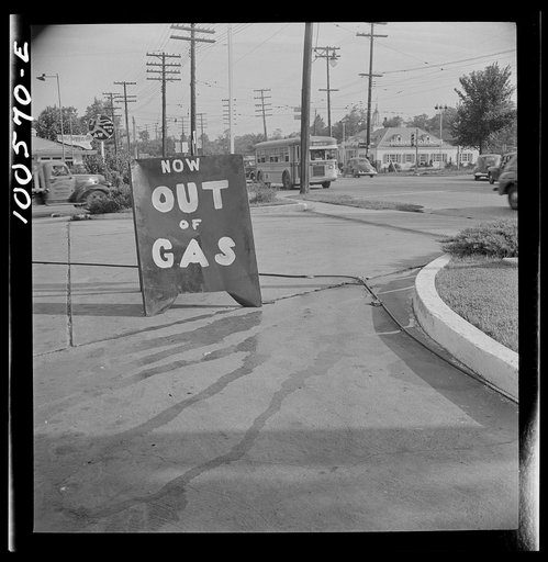Washington, D.C. This sign appeared at one upper Wisconsin Avenue gas station by 8:30 a.m.