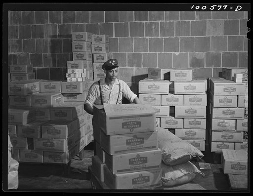 Washington, D.C. Loading sugar in grocery department of the District grocery store