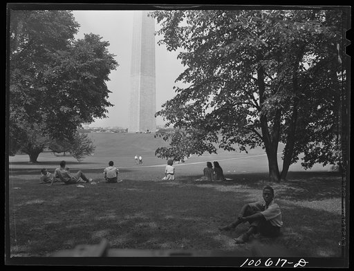 Washington, D.C. Government workers lunching near the Washington Monument