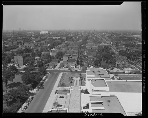 Detroit, Michigan. Looking east toward Rackham Building