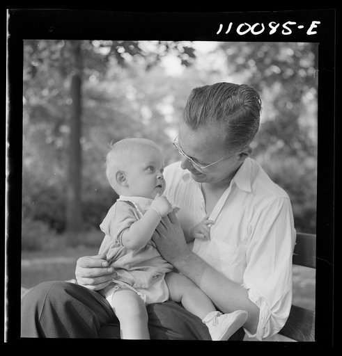 Detroit, Michigan. Father and son