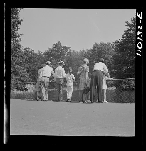 Untitled photo, possibly related to: Detroit, Michigan. Spectators at zoological park