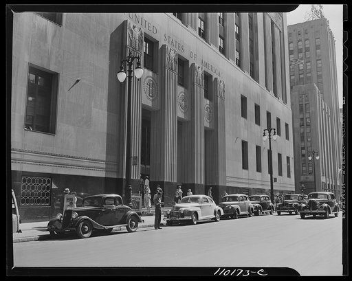 Detroit, Michigan. Exterior of the modern federal post office building