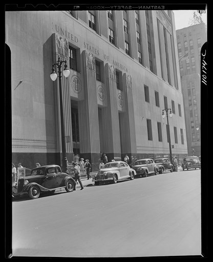 Detroit, Michigan. Exterior of the modern federal post office building