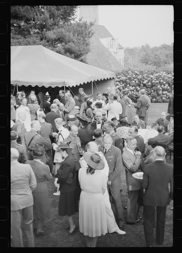 Garden party at the New Zealand Legation. Lord Halifax is in the background