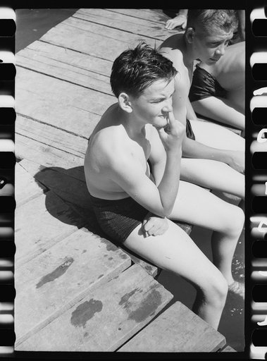 Florence, Alabama (vicinity). Boy Scout camp. At a swimming class