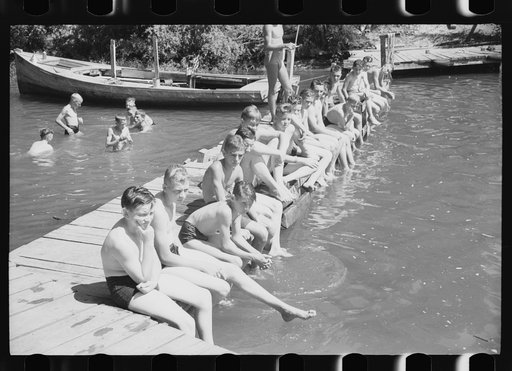 Florence, Alabama (vicinity). Boy Scout camp. At a swimming class
