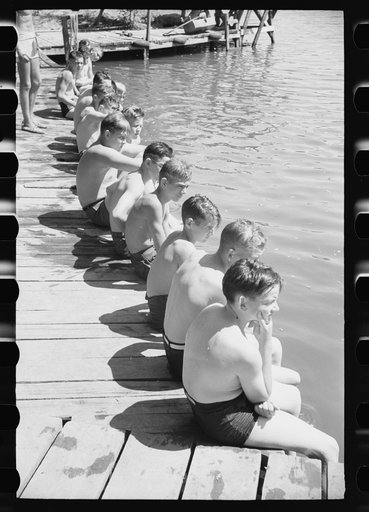 Florence, Alabama (vicinity). Boy Scout camp. At a swimming class