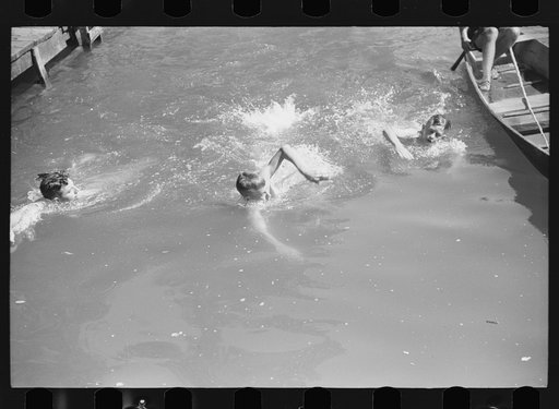 Florence, Alabama (vicinity). Boy Scout camp. At a swimming class