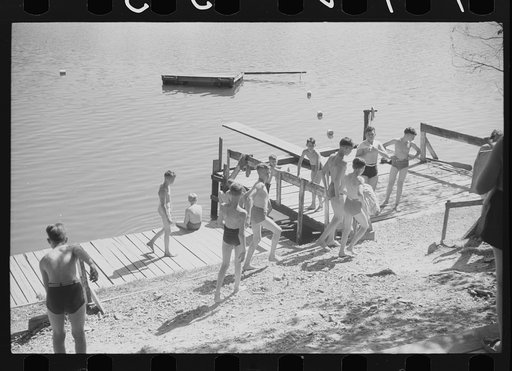 Florence, Alabama (vicinity). Boy Scout camp. At a swimming class