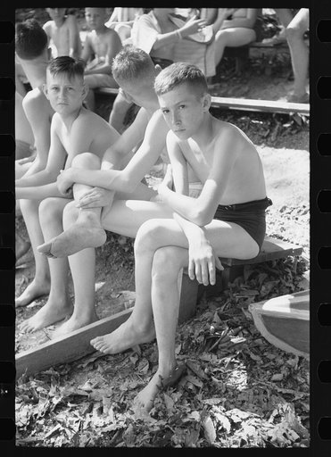 Florence, Alabama (vicinity). Boy Scout camp. At a swimming class